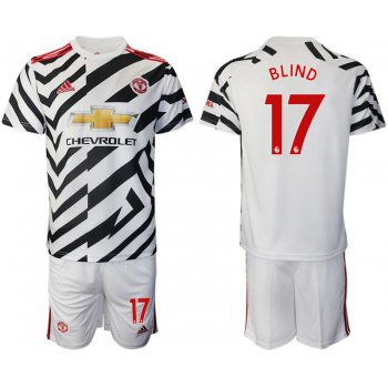 Men 2020-2021 club Manchester united away 17 white Soccer Jerseys