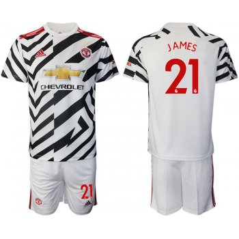 Men 2020-2021 club Manchester united away 21 white Soccer Jerseys