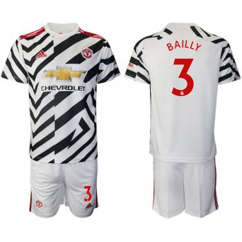 Men 2020-2021 club Manchester united away 3 white Soccer Jerseys