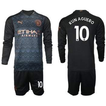 Men 2021 Manchester city home long sleeve 10 soccer jerseys