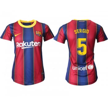 Women 2020-2021 Barcelona home aaa version 5 red Soccer Jerseys