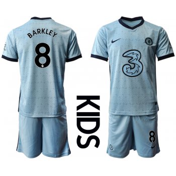 Youth 2020-2021 club Chelsea away Light blue 8 Soccer Jerseys