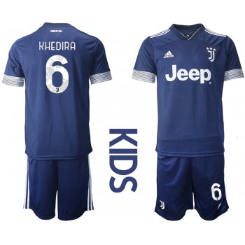 Youth 2020-2021 club Juventus away blue 6 Soccer Jerseys