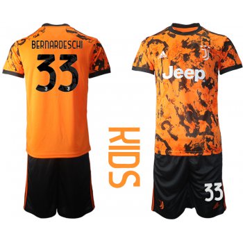 Youth 2020-2021 club Juventus away orange 33 Soccer Jerseys