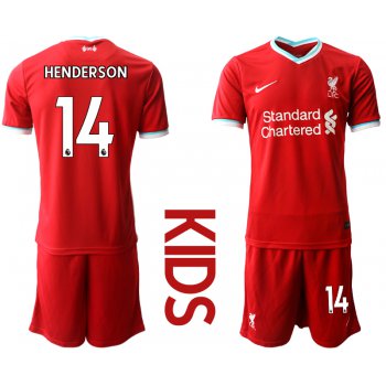 Youth 2020-2021 club Liverpool home 14 red Soccer Jerseys