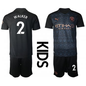 Youth 2020-2021 club Manchester City away black 2 Soccer Jerseys