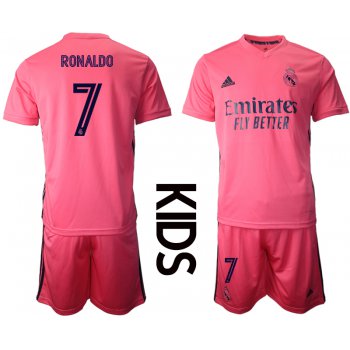 Youth 2020-2021 club Real Madrid away 7 pink Soccer Jerseys1