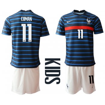 2021 France home Youth 11. soccer jerseys