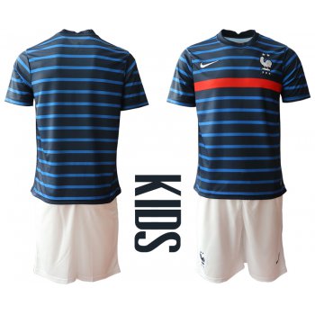 2021 France home Youth soccer jerseys