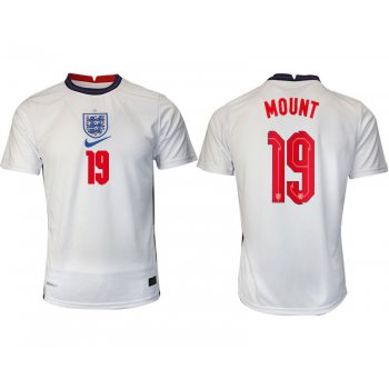 Men 2020-2021 European Cup England home aaa version white 19 Nike Soccer Jersey