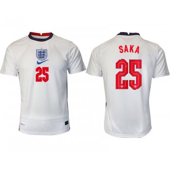 Men 2020-2021 European Cup England home aaa version white 25 Nike Soccer Jersey