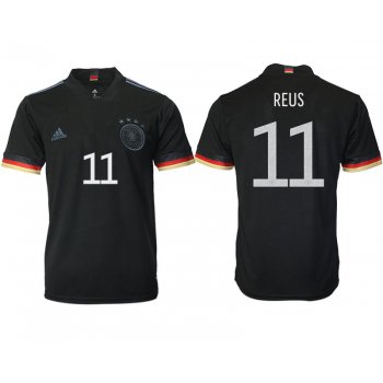 Men 2020-2021 European Cup Germany away aaa version black 11 Adidas Soccer Jersey