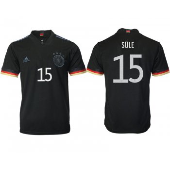 Men 2020-2021 European Cup Germany away aaa version black 15 Adidas Soccer Jersey