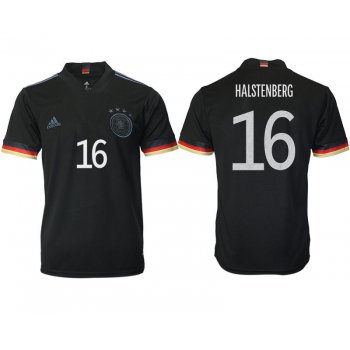 Men 2020-2021 European Cup Germany away aaa version black 16 Adidas Soccer Jerseys