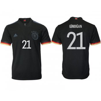 Men 2020-2021 European Cup Germany away aaa version black 21 Adidas Soccer Jersey