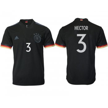 Men 2020-2021 European Cup Germany away aaa version black 3 Adidas Soccer Jersey