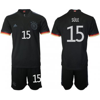 Men 2020-2021 European Cup Germany away black 15 Adidas Soccer Jerseys