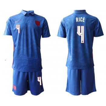 Men 2020-2021 European Cup England away blue 4 Nike Soccer Jersey