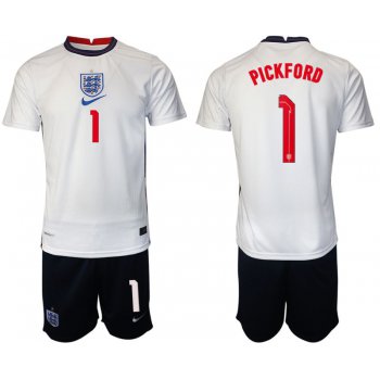 Men 2020-2021 European Cup England home white 1 Nike Soccer Jersey