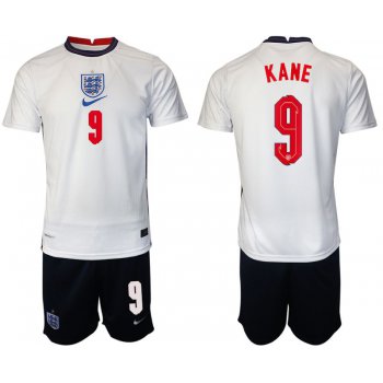 Men 2020-2021 European Cup England home white 9 Nike Soccer Jersey