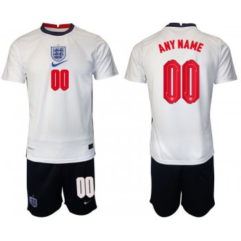 Men 2020-2021 European Cup England home white customized Nike Soccer Jersey