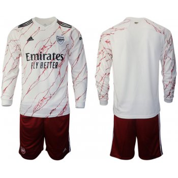 Men 2020-2021 club Arsenal away long sleeve white Soccer Jerseys