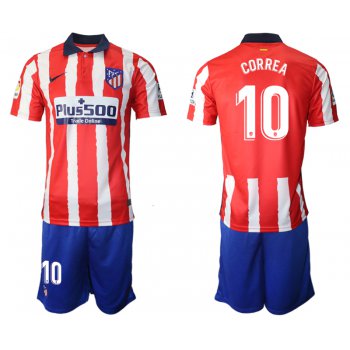 Men 2020-2021 club Atletico Madrid home 10 red Soccer Jerseys