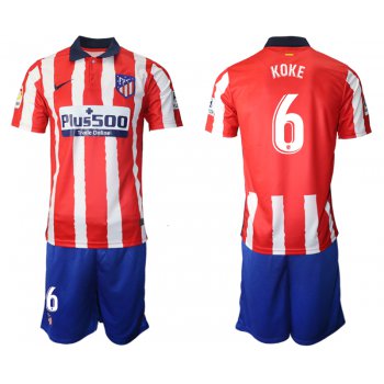 Men 2020-2021 club Atletico Madrid home 6 red Soccer Jerseys