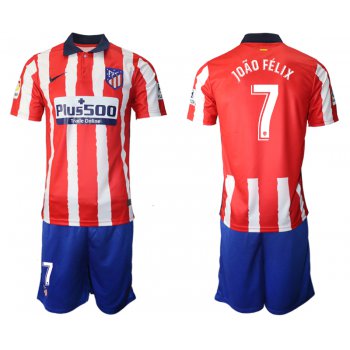 Men 2020-2021 club Atletico Madrid home 7 red Soccer Jerseys