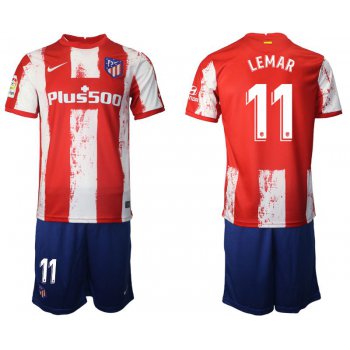 Men 2021-2022 Club Atletico Madrid home red 11 Nike Soccer Jersey