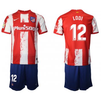 Men 2021-2022 Club Atletico Madrid home red 12 Nike Soccer Jersey