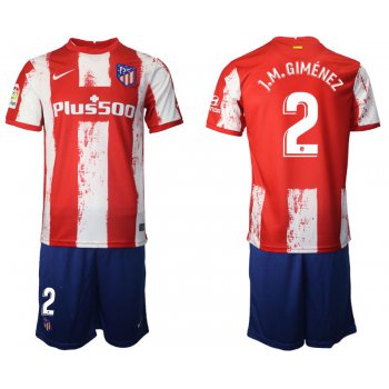 Men 2021-2022 Club Atletico Madrid home red 2 Nike Soccer Jersey