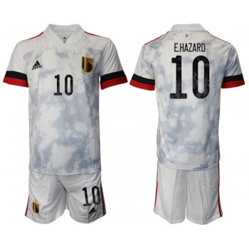 Men 2021 European Cup Belgium away white 10 Soccer Jersey