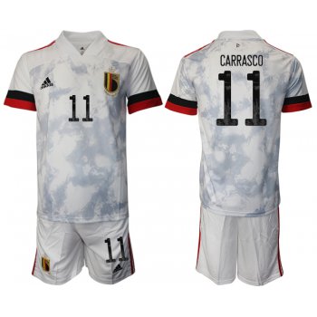 Men 2021 European Cup Belgium away white 11 Soccer Jersey