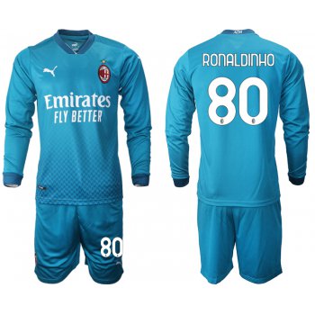 2021 Men AC milan away long sleeve 80 soccer jerseys