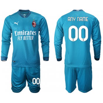 2021 Men AC milan away long sleeve custom soccer jerseys