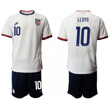 Men 2020-2021 Season National team United States home white 10 Soccer Jersey