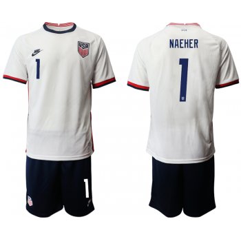 Men 2020-2021 Season National team United States home white 1 Soccer Jersey