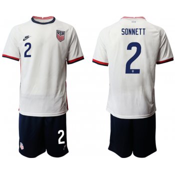 Men 2020-2021 Season National team United States home white 2 Soccer Jersey1