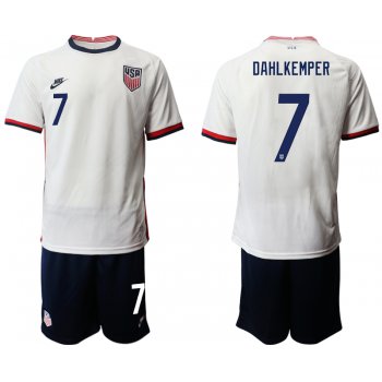 Men 2020-2021 Season National team United States home white 7 Soccer Jersey