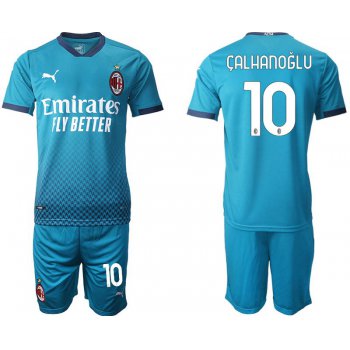 Men 2020-2021 club AC milan away 10 blue Soccer Jerseys