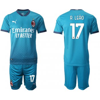 Men 2020-2021 club AC milan away 17 blue Soccer Jerseys