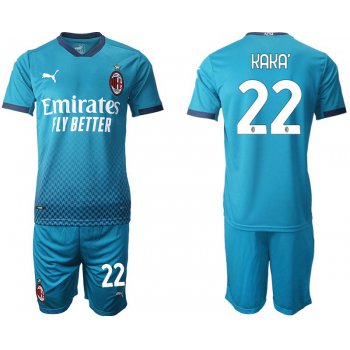 Men 2020-2021 club AC milan away 22 blue Soccer Jerseys