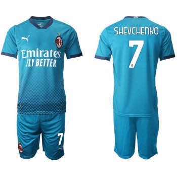 Men 2020-2021 club AC milan away 7 blue Soccer Jerseys1