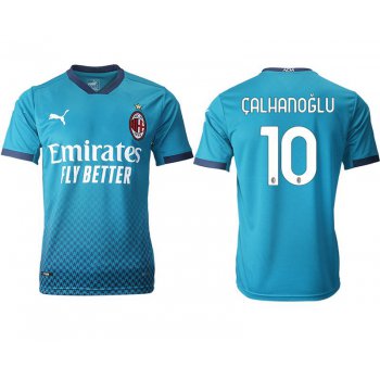 Men 2020-2021 club AC milan away aaa version 10 blue Soccer Jerseys