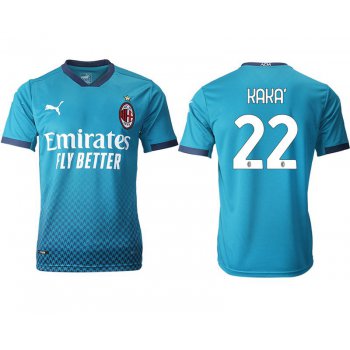 Men 2020-2021 club AC milan away aaa version 22 blue Soccer Jerseys