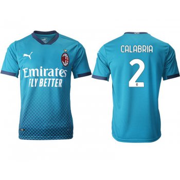 Men 2020-2021 club AC milan away aaa version 2 blue Soccer Jerseys