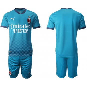 Men 2020-2021 club AC milan away blue Soccer Jerseys