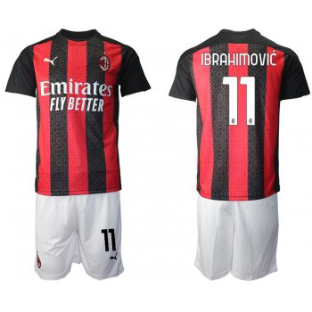 Men 2020-2021 club AC milan home 11 red Soccer Jerseys