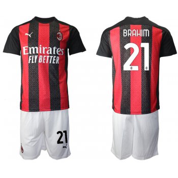 Men 2020-2021 club AC milan home 21 red Soccer Jerseys